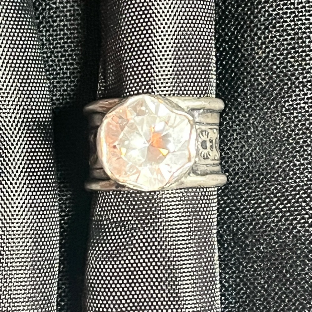 Silpada Sterling Silver Queen for a day CZ ring- size 6